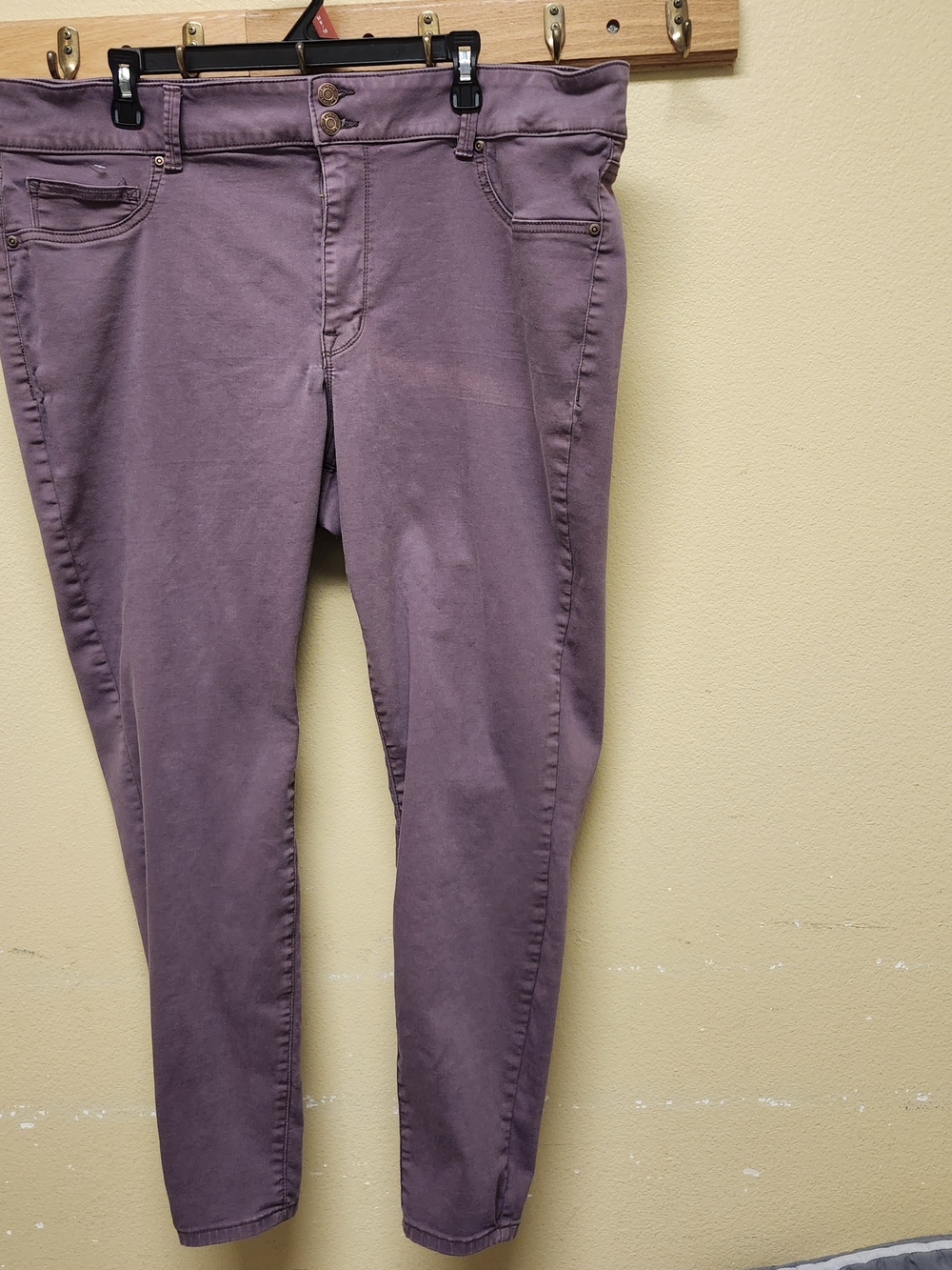 M Jeans By Maurices High-Rise High Rise Skinny Stretch Jeans in Purple Waist 22W